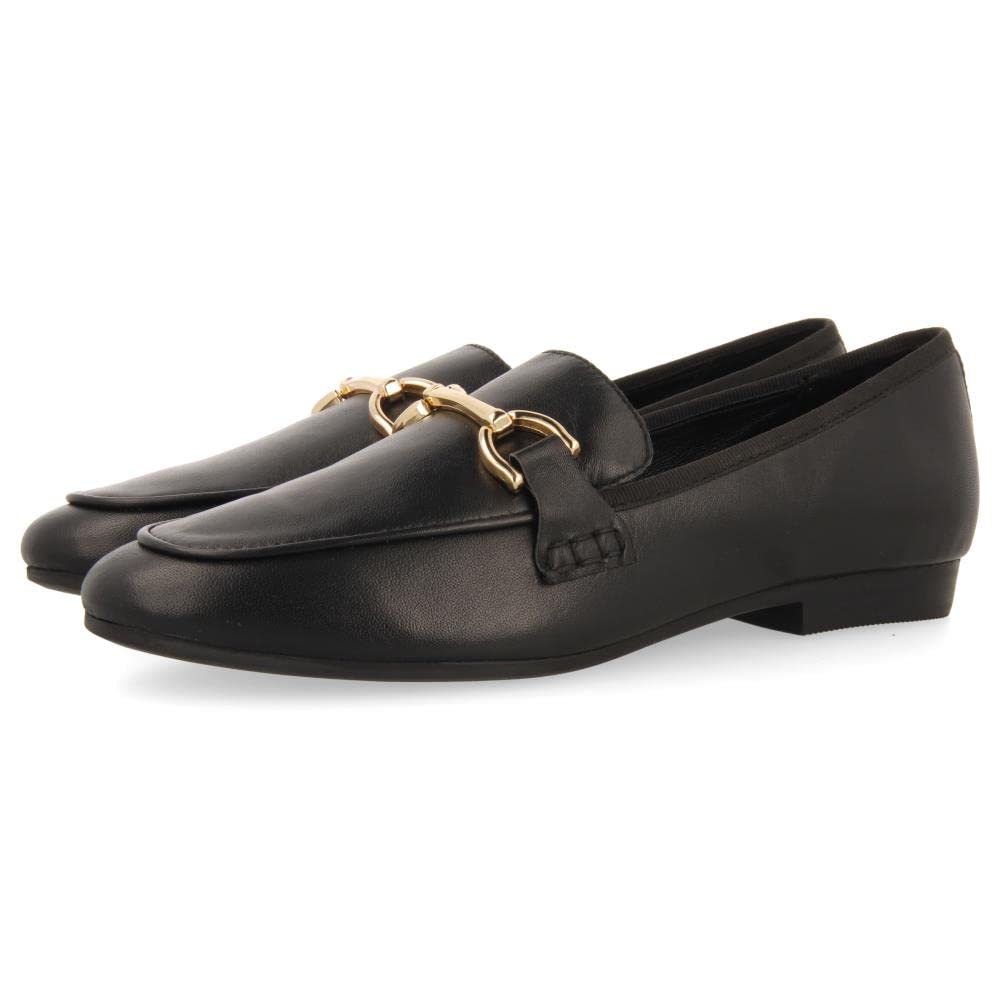 GIOSEPPO Fraxern Women's Loafer, Black/White, 4 UK