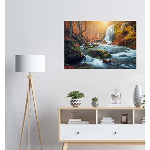 Toile encadrée Cascade d'automne pour réveiller un mur vide