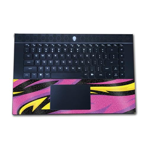 Image of Glossy Glitter Laptop Skin Compatible with Alienware M16 R2 (2024) - Tribal Magenta - Premium 3M Vinyl Protective Wrap Decal Cover - Easy to Apply | Crafted in The USA by MightySkins