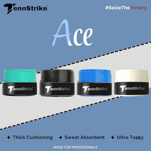 Image of Ace Badminton Grip Box | Pack of 4 | 0.75mm | Sweat-Absorbent, Thick with Tackiness Anti-Slip, Durable Grips | Multi-Color Racket Overgrip Tape for Badminton, Tennis, Pickleball and More (Multi-Color)