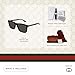 Gucci GG0381S 007 57MM Black/Grey Polarized Rectangular Sunglasses For Men For Women +BUNDLE with ACCESSORY EYEWEAR KIT