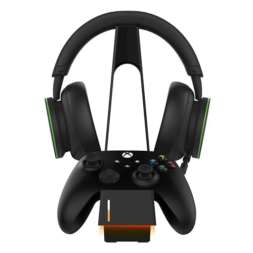 snakebyte Xbox Controller & Headset Ladestation - offiziell lizenziert, 2Std. Schnellladung für Xbox Series X|S/One Controller & Wirelles Headsets, inkl. Controller Akku, 5 Jahre Garantie (Weiß)