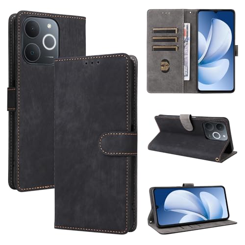 �Ή��@�� for Realme Note 70T 4G / Note 70 4G �g�ѓd�b�P�[�X,PU���U�[�A�t���b�v�P�[�X�J�o�[,�Ή��@�� for Realme C71 India/Narzo 80 Lite 4G �X�}�z�P�[�X Black