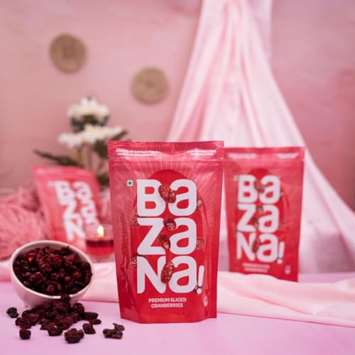 Image of Bazana's Premium Dried Cranberry Slices Boost Immunity with Abundant in Antioxidants - 215g of Natural Goodness