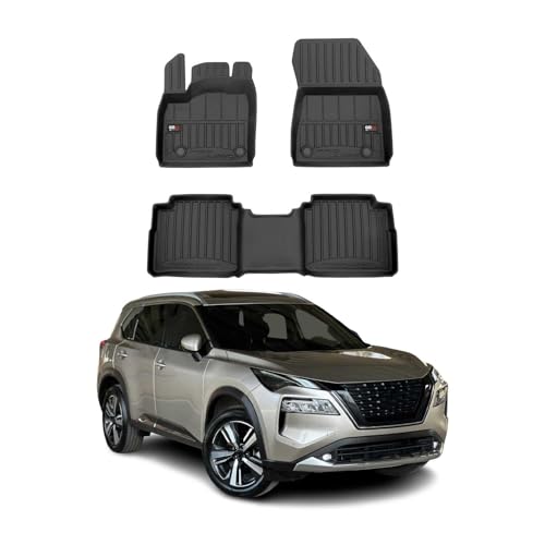 Tapis de sol Nissan X-Trail IV T33 caoutchouc noir 3 pièces OMAC