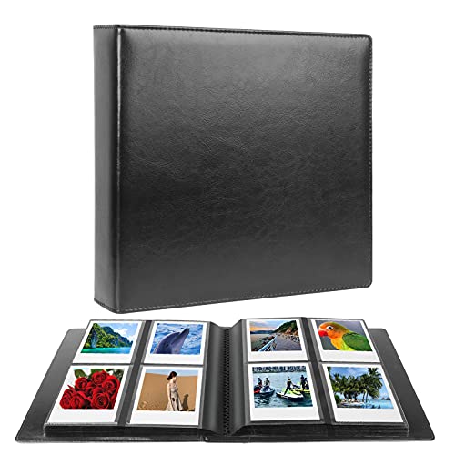 192 Photos Album for Fujifilm Instax Wide, Polaroid Now I-Type/OneStep/POP 2.0/SX70 /Lab Instant Cameraï¼Œ3.5x4.5 in Polaroid Original 600 Film Album Book(Black)