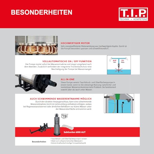 T.I.P. 4in1 Zisternenpumpe für Tauchdruckanwendungen