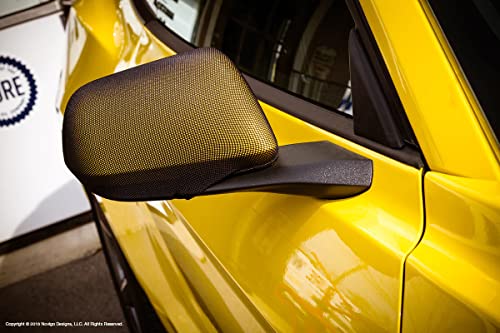 Image of NoviStretch Front Bumper Mask Bra with Mirror Covers for Ford Mustang 2015-2026 - 6th & 7th Gen Stretch-Fit Front End Paint Protection Cover, Easy On /Off Nose Bra, Custom Fit Mustang Accessory