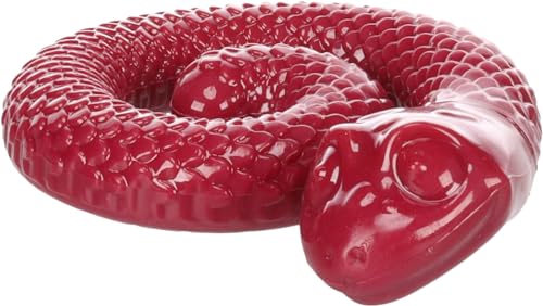 Flamingo Sneaky Snake – Snackspielzeug für Hunde – Bordeaux – 17 × 16,2 × 4,3 cm – Aus TPR mit Squeaker – Befüllbar für interaktives Spiel