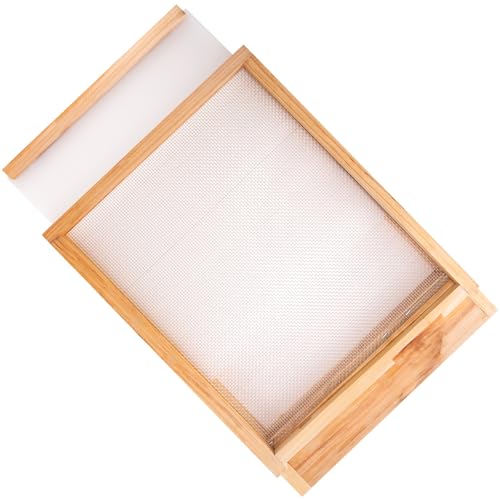 Screened Bottom Board 10 Frame with Entrance Reducer Bee Hive Bottom Board for Beehive 10 Frame with Solid Wood Bee Hive Separated Board Beekeeping Supplies