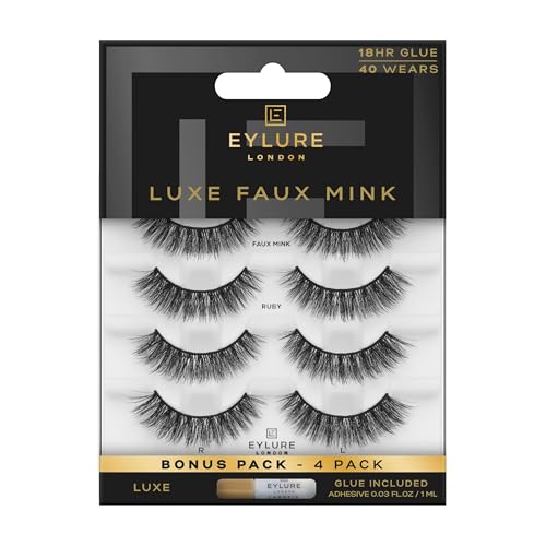 Eylure Luxe Faux Mink Ruby Eyelashes Multipack