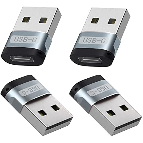 TargetGo (2-Pack) USB C to USB A Adapter, Type C Female to USB A Male Charger Converter Adapter, USB C Dongle for iPhone 13 12 Pro Max, iPad Air 2021, Samsung Galaxy S20 etc Space (Gray) Cover