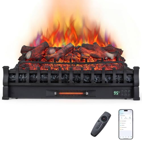 Image of Tangkula 30 inch Smart Electric Fireplace, Compatible with Alexa, WiFi Enabled