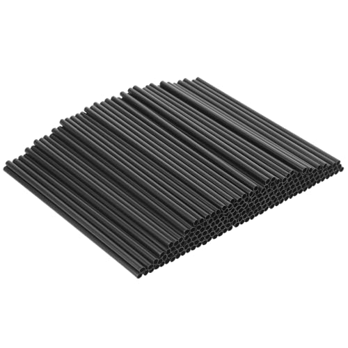 200 pitillos plásticos negros 5.1 pulgadas para bebidas miniatura 1