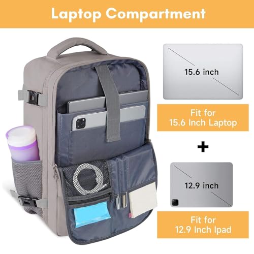 Image of Handcuffs Travel Backpack for Men & Women Water Resistant Cabin Bag with Laptop Compartment Shoe Pouch & Multiple Organiser Pockets | Carry On Luggage | Casual Daypack