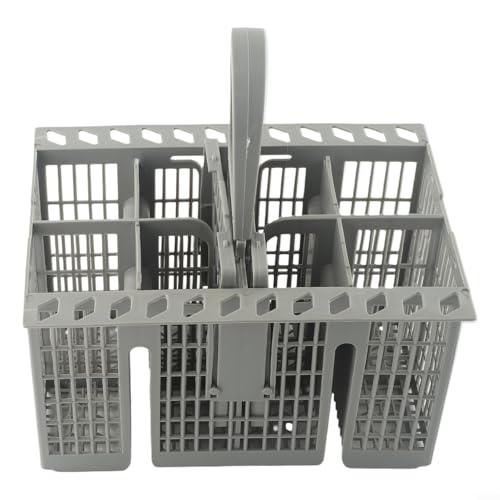Floweringbeter Cesto de cubiertos con mango redondo desmontable de plástico gris, compatible con Bauknecht y lavavajillas, para Hotpoint C00257140