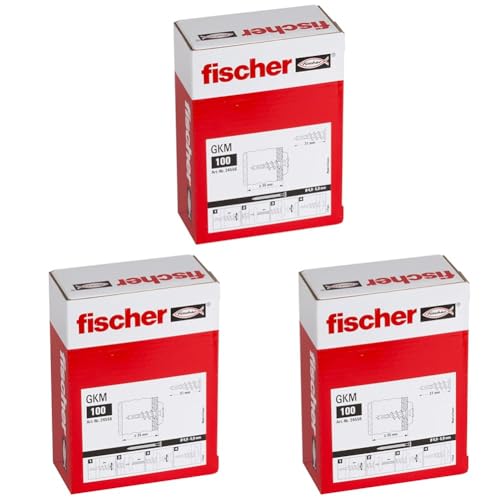 fischer GKM Gipskartondübel Metall, 100 Stück