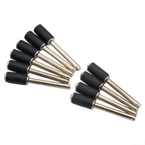 Sanding Drum Kit for Rotary Tools with 10Pcs Abrasive Sleeves, Hard and Soft Material Grinder for Wood Carving, Metal Polishing, DIY Woodworking, Red and Black(Small Rod)