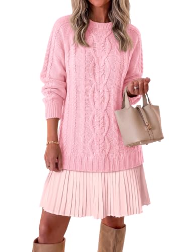 Saodimallsu Womens Cable Knit Sweater Dress...