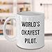 Worlds Okayest Pilot kubek do kawy prezenty lotnicze pilot latający pilot szkoła prezenty urodzinowe co pilot najlepsze zabawne imię kubek latający chłopiec kapsel