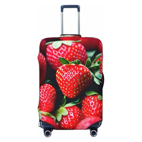 Fresh Strawberry Print Luggage Suitcase Cover Protector Luggage Washable Covers With Concealed Zipper