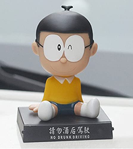 Image of AUGEN Super Hero Nobita Doremon Action Figure Limited Edition Bobblehead with Mobile Holder for Car Dashboard, Office Desk & Study Table (Pack of 1)
