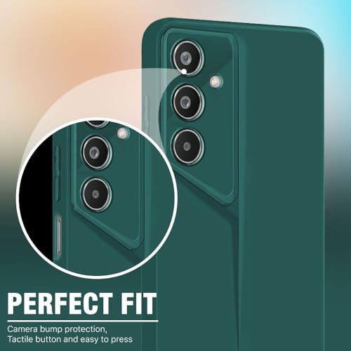 Image of WOW IMAGINE Slim Back Cover for Samsung Galaxy M35 5G | Blade Series Ultra Thin Case with Lightweight Design | Camera Protection | Soft Matte Silicone Flexible Mobile Case - Green