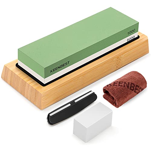 Comparison: Best Sharpening Stone For Japanese Knives 7 Whetstone 1000 6000 Grit Kitchen Knife Sharpening Stones 2 Side Water Wet Stone Sharpener Kit Japanese Wetstone Knives Sharpeners Waterstone Whet Stone Anti-slip Base Angle Guide User Guidebook