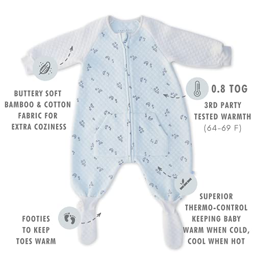 Tealbee Dreamsie Toddler Wearable Blanket With Sleeves | Baby Sleep Bag With Feet For Walkers And Walking Baby. Tog 0.8 Toddler Sleep Suit To Keep Warm (2T-3T) #TOP1