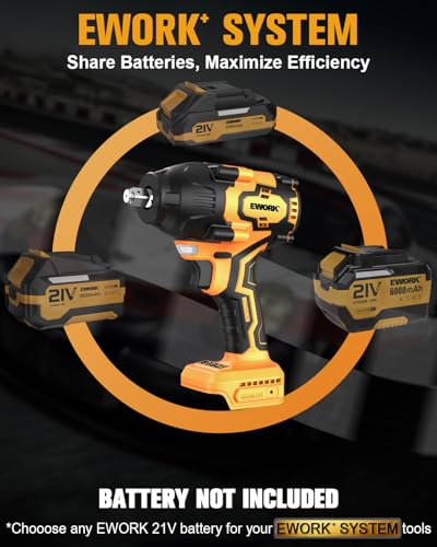 EWORK 775 Ft-lbs Compact Impact Wrench