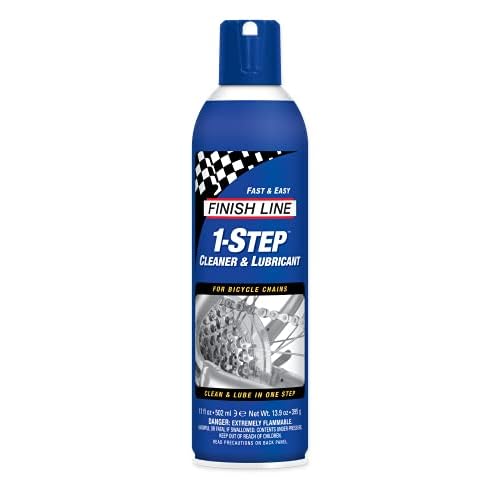 Finish Line 1-Step Bicycle Chain Cleaner and Lubricant, 17-Ounce Aerosol Spray