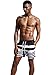 Men's Stripe Swim Trunks Quick Dry Casual Swim Shorts Black 36/Tag Asia 2XL