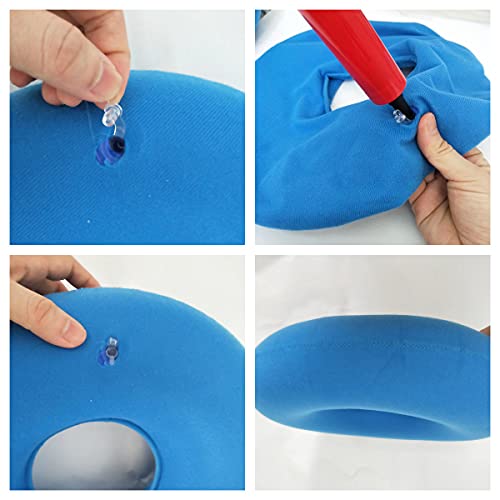 U/B 2 Pack Original Donut Cushion- Diameter 38Cm/15 Inches,Inflatable Ring Cushion A Pump,Round Wheelchairs Seat Cushion,Pillow Seat For Coccyx thumb #2