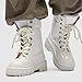 Kelibasi Men'S Chunky Sole Boots High-Top Lace-Up Work Style Ankle Boots Fashion Patent Leather Street Style Boots For Men With Thick Platform (white,9.5)