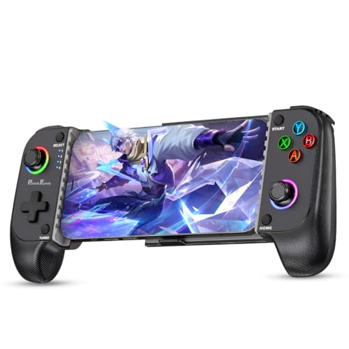 Image of PunnkFunnk GX Pro Bluetooth Gaming Controller with Magnetic Hall 3D Joysticks, RGB Lighting, Dual Vibration, Bluetooth 5.0 Gamepad for iPhone, Android, PC, PS4, PS3 & XBOX (Black)