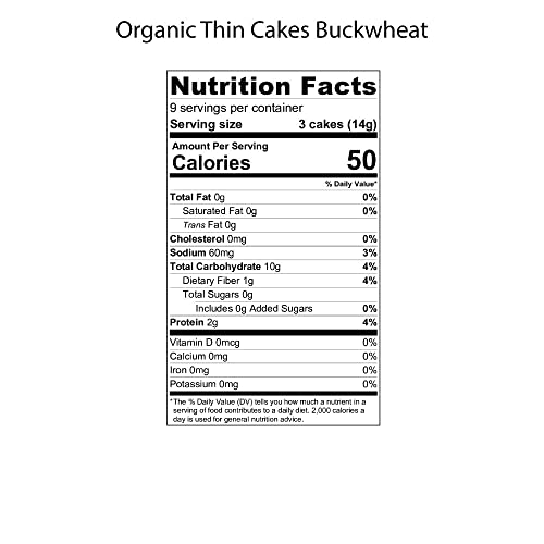 Suzie's Buckwheat Quinoa & Flax Thin Cakes Case Of 12 Packages 4.6 Oz. Each #TOP1
