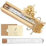 Wunscherfüller Geldgeschenk, Geldgeschenke Verpackung Geschenkbox mit Trockenblumen & Karte & Reagenzglas, Geld Geschenke für Frauen Freundin, Hochzeit, Geburtstag, Nikolaus, Gutschein Weihnachten