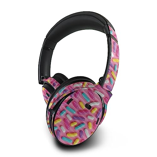 Image of MightySkins Carbon Fiber Skin Compatible with Bose QuietComfort 45 Headphones Sprinkles | Protective, Durable Textured Carbon Fiber Finish | Easy to Apply | Made in The USA