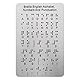 BESTonZON Grundplatte Braille Spiele Braille Holzbrett Alphabet Braille Produkte für Menschen mit Sehbehinderung Lehrwerkzeuge Braille Edelstahl Silber