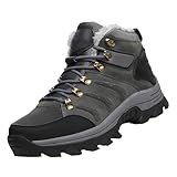 Generisch Fall And Winter Border Large Size High Top Men And Women Cotton Shoes Warm Men's Boots Outdoor Thick Bottom Mountaineering Shoes Couple Snow Boots Rom Zapatos Hombre, gris, 38 EU