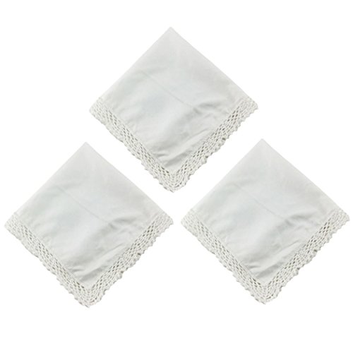 OWM Handkerchief Bride Pack of 3 Wedding Ladies Lace Handkerchief Set