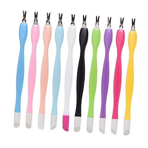 Didiseaon 15pcs Chic Cuticle Tools for Nails Cuticle Cleaning Trimming Pusher Pen Nail Care Fork Set Manicure Tools Kit Comfortable Handle Random