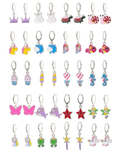 TPZORJX Pendientes para mujer,20 pares Juego de aros colgantes pequeños y bonitos...