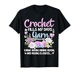 Photo Gallery crochet fill my days yarn fills my house funny crochet maglietta Photo Gallery crochet fill my days yarn fills my house funny crochet maglietta