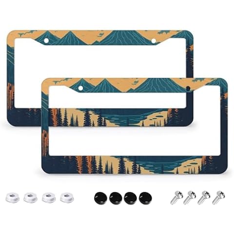 Mountains Forest License Plate Frame by TQFTPT Cover
