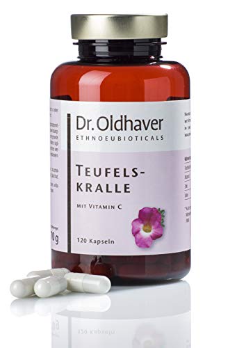 Dr. Oldhaver Teufelskralle (120 Kapseln) | Extrakt aus Teufelskrallenwurzel mit hoher Qualität | Mit Selen und Vitamin C für Knochen und Knorpel Cover