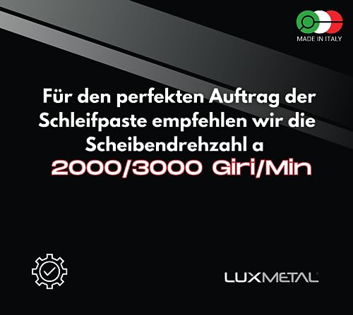 Lux Metal 3 Polierpaste 350 g (A-B-C) Fein Mittel grob Schleifpaste Für spiegelnden Glanz Auf Edelstahl, Aluminium Eisen Messing Chrom Holz Marmor und Weitere Metall Perfekt Zum Polieren von Messern