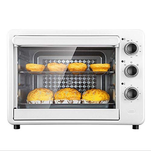 Minibackofen Freistehender Backofen Klein (Grill Ofen + Konvektomat), Mini Ofen Elektrisch, Kleiner Ofen Für Brötchen, Hähnchen, Weiß
