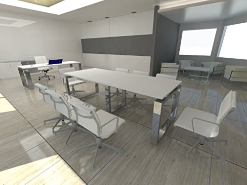 MESA DE REUNIONES OFIPLUS PR 240X100CM MARCO CERRADO (BLANCO). ENTREGA DE 3 A 5 DIAS HABILES