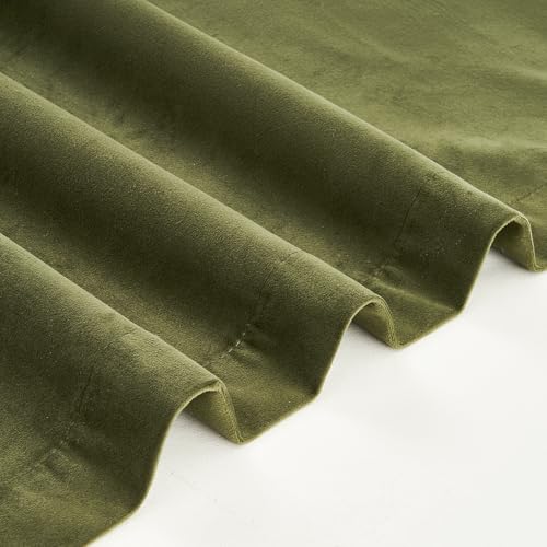Rideaux velours vert olive 140x225 à œillets pour une chambre cocooning - 7